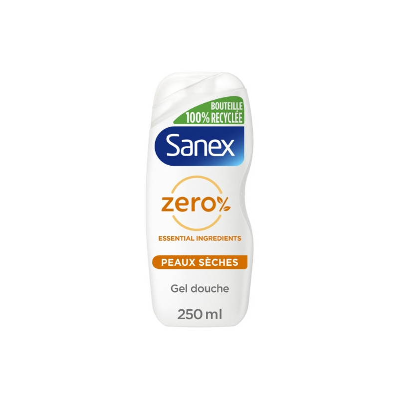 SANEX - Zero Gel douche pour peaux sèches - flacon de 250 ml Sonico.fr