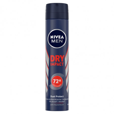 NIVEA MEN - Dry Impact 72h Déodorant spray homme - 200 ml  Sonico.fr