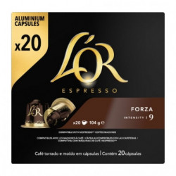 L'OR Espresso - Café Forza Intensité 9 - Capsules de café compatibles Nespresso - Paquet de 20 capsules Sonico.fr