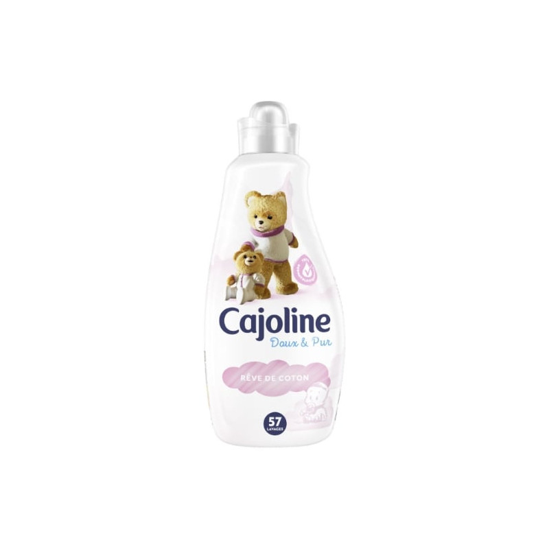 CAJOLINE - Doux Et Pur Rêve de Coton - Adoucissant concentré - 57 lavages - 1.425 L Sonico.fr