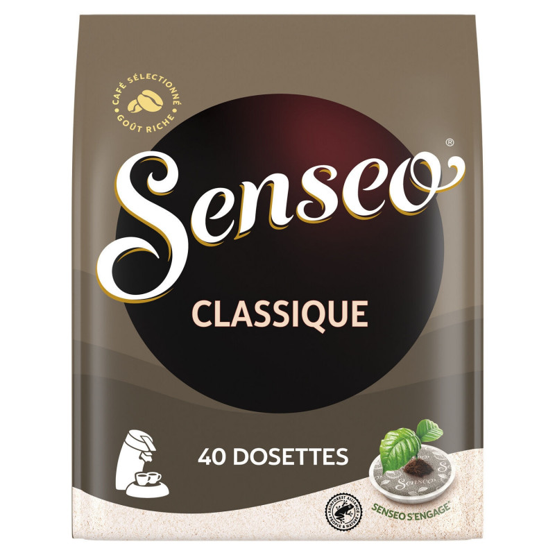SENSEO - Classique Café dosettes Compatibles Senseo - paquet de 40 dosettes Sonico.fr