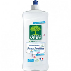 L'ARBRE VERT - Liquide vaisselle Peaux sensibles et Biberons - flacon de 750 ml Sonico.fr