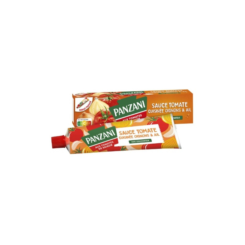 PANZANI - Sauce tomate cuisinée Oignons Et Ail - tube de 180 g Sonico.fr