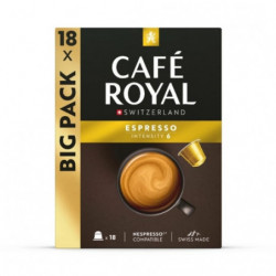 CAFE ROYAL - Espresso n°5 Café capsules Compatibles Nespresso - boite de 18 capsules Sonico.fr