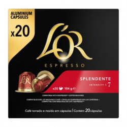 L'OR - Splendente Intensité 7 - boite de 20 capsules de café compatibles Nespresso Sonico.fr