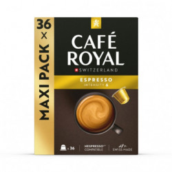 CAFE ROYAL - Espresso Café capsules Compatibles Nespresso - boite de 36 capsules Sonico.fr