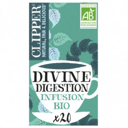 CLIPPER - Divine Digestion Bio Infusion menthe et fenouil - boite de 20 sachets Sonico.fr