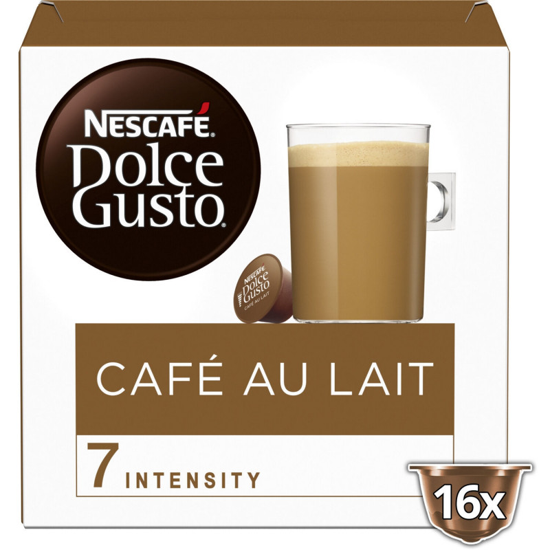 DOLCE GUSTO - Café au Lait Café capsules Compatible Dolce Gusto - 16 Capsules - 168 g Sonico.fr