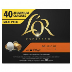 L'OR - Delizioso café compatibles avec les machines à café Nespresso - paquet de 40 capsules Sonico.fr