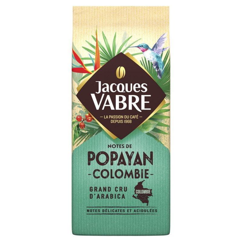 JACQUES VABRE - Popayan Colombie - Café moulu 100% arabica - paquet de 250 g Sonico.fr