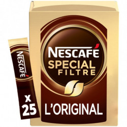 NESCAFE - Café Soluble Spécial Filtre Original - boîte de 50 g - 25 sticks Sonico.fr