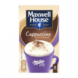 MAXWELL HOUSE - Cappuccino Milka Café Soluble 8 sticks - Sachet de 154 g Sonico.fr