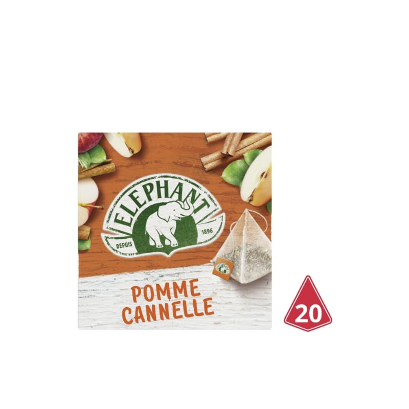 ELEPHANT - Infusion Pomme Cannelle - boite de 20 sachets Sonico.fr
