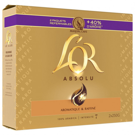 L'OR - Café Moulu Absolu - paquet de 2 x 250 g Sonico.fr