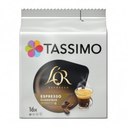 TASSIMO - L'OR café Espresso Classique Compatibles Tassimo - paquet de 16 dosettes Sonico.fr