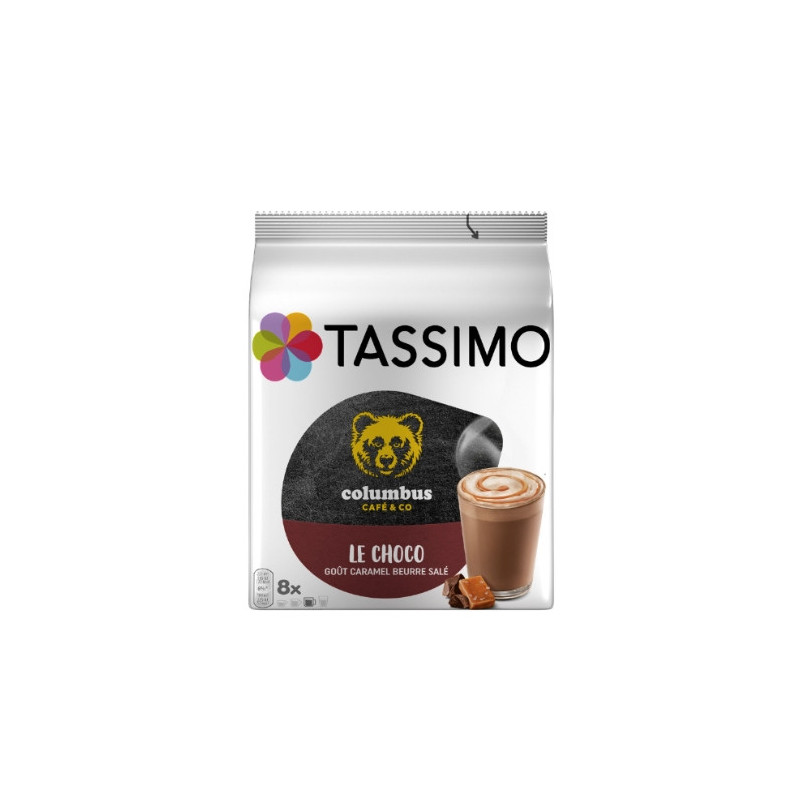 TASSIMO - Columbus Le choco - Caramel beurre salé - 8 dosettes - 240 g Sonico.fr