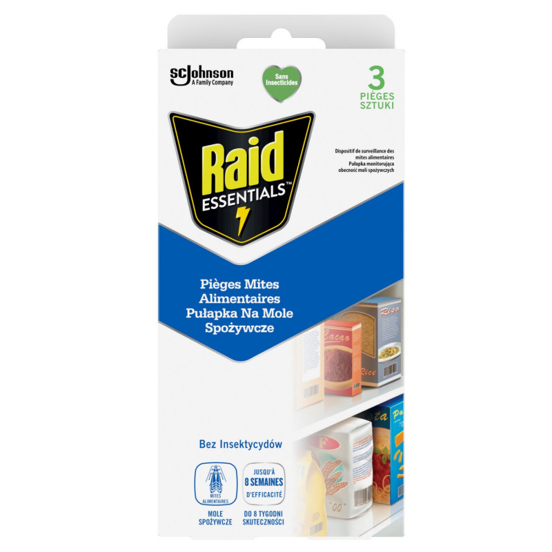 RAID - Pièges mites alimentaires - boite de 3 pièges Sonico.fr