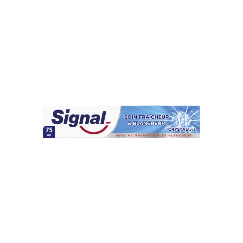 SIGNAL - Soin Fraîcheur Blancheur Crystal Gel Dentifrice - tube de 75 ml Sonico.fr