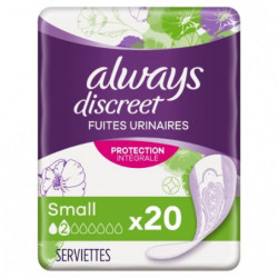 ALWAYS - Small Serviettes hygiéniques fuites urinaires - paquet de 20 Serviettes Sonico.fr
