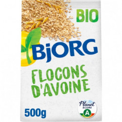 BJORG - Flocons d'avoine complètes bio - paquet de 500 g Sonico.fr
