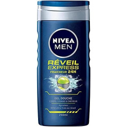 NIVEA MEN - Réveil Express Gel douche homme - flacon de 250 ml Sonico.fr