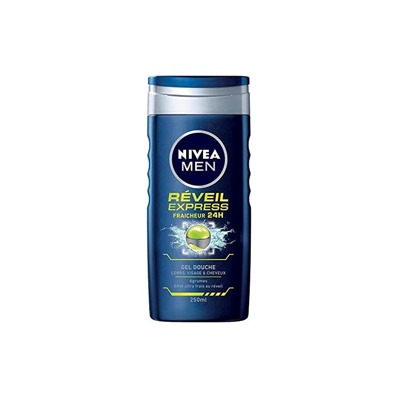 NIVEA MEN - Réveil Express Gel douche homme - flacon de 250 ml Sonico.fr