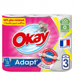 OKAY - Adapt Essuie-tout - paquet de 3 rouleaux Sonico.fr