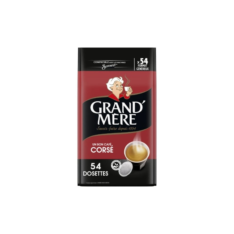 GRAND MERE - Corsé café Compatible Senseo - paquet de 54 Dosettes Sonico.fr