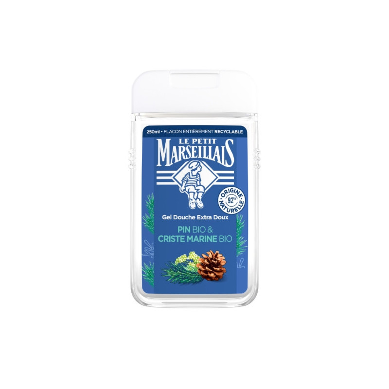 LE PETIT MARSEILLAIS - Gel douche Pin et Criste marine Bio - flacon de 250 ml Sonico.fr