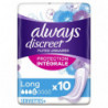 ALWAYS - Discreet Long Fuites Urinaires - paquet de 10 Serviettes Hygièniques Sonico.fr