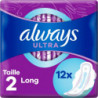 ALWAYS - Ultra Long Taille 2 Serviette Hygiénique Avec Ailettes - paquet de 12 serviettes Sonico.fr