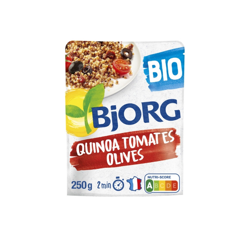 BJORG - Plat cuisiné Quinoa Tomates et Olives bio - sachet de 250 g Sonico.fr