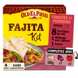 OLD EL PASO - Kit pour Fajitas Tomates Poivrons - boite de 500 g Sonico.fr