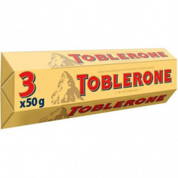 TOBLERONE - Barres chocolatées au nougat - paquet de 3 x 50 g Sonico.fr