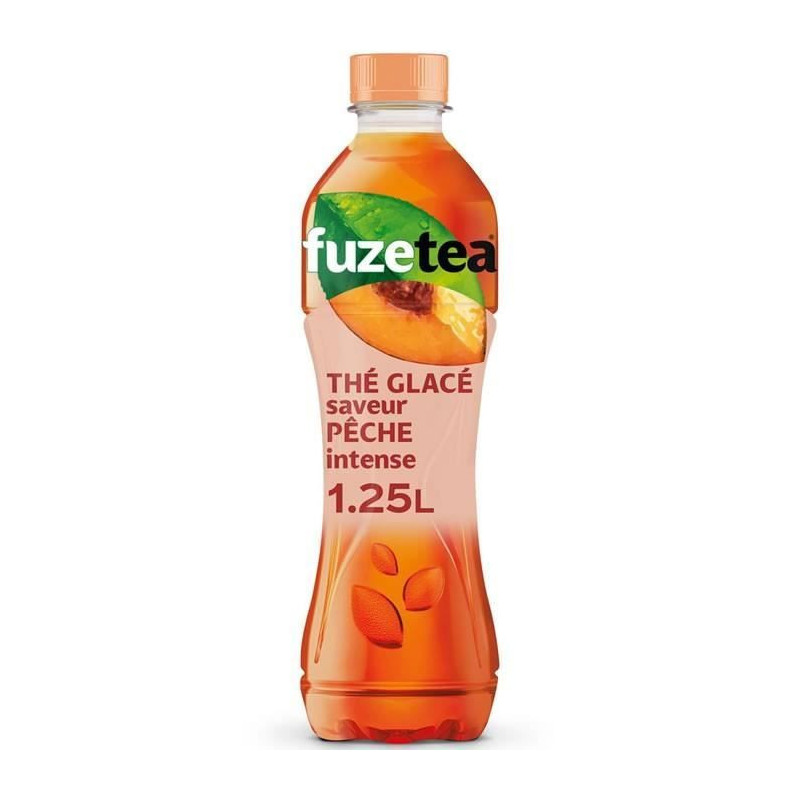 FUZE TEA - Boisson au thé glacé pêche intense - bouteille de 1,25 l Sonico.fr