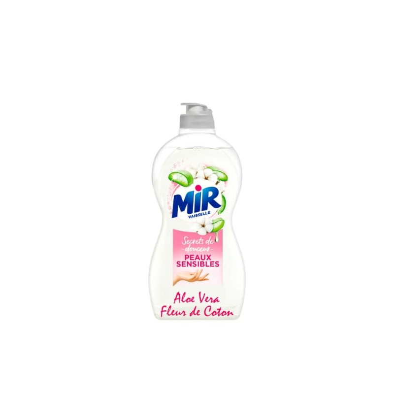 MIR - Vaisselle Sensitive Secrets de Douceur Aloé Vera Fleur de Coton - flacon de 450 ml Sonico.fr