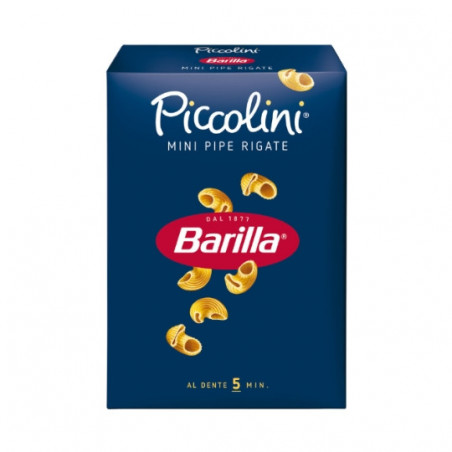 BARILLA - Pâtes Piccolini mini Pipe Rigate - boite de 500 g Sonico.fr