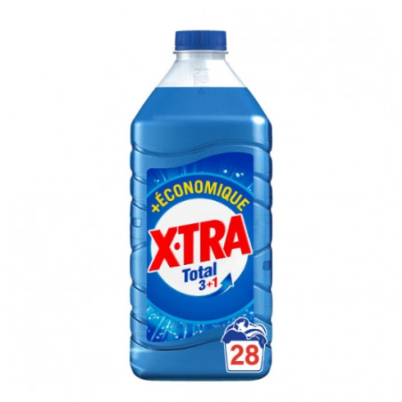 X-TRA - Total + Lessive liquide 28 Lavages  - bouteille de 1,26 l Sonico.fr