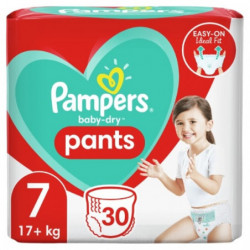 PAMPERS - Baby Dry Pants Couches-Culottes taille 7 (15kg+) - paquet de 30 Couches-Culottes Sonico.fr