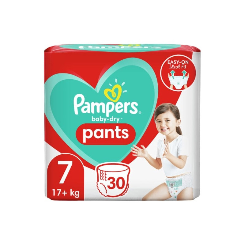PAMPERS - Baby Dry Pants Couches-Culottes taille 7 (15kg+) - paquet de 30 Couches-Culottes Sonico.fr