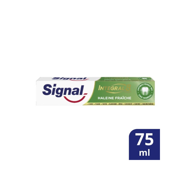 SIGNAL - Dentifrice Haleine Fraîche Intégral 8 - tube de 75 ml Sonico.fr