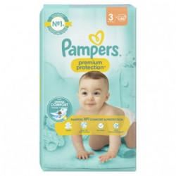 PAMPERS - Premium Protection Taille 3 6kg-10kg Couches Bébé - paquet de 46 couches Sonico.fr