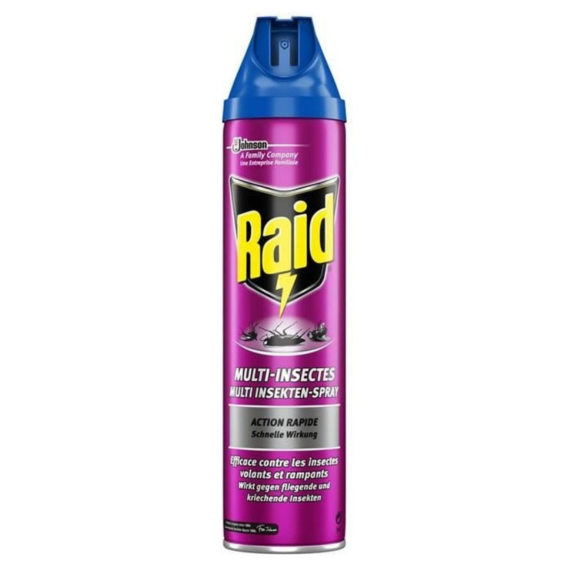 RAID - Anti-Insectes Volants Et Rampants Action Rapide - spray de 600 ml Sonico.fr