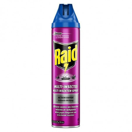 RAID - Anti-Insectes Volants Et Rampants Action Rapide - spray de 600 ml Sonico.fr