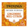 TWININGS - Infusion Ayurveda Gingembre Miel Citron - boite de 20 sachets Sonico.fr