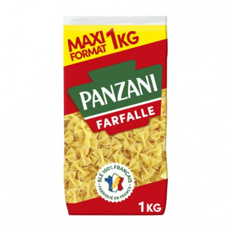 PANZANI - Pâtes Farfalle - paquet de 1 kg Sonico.fr