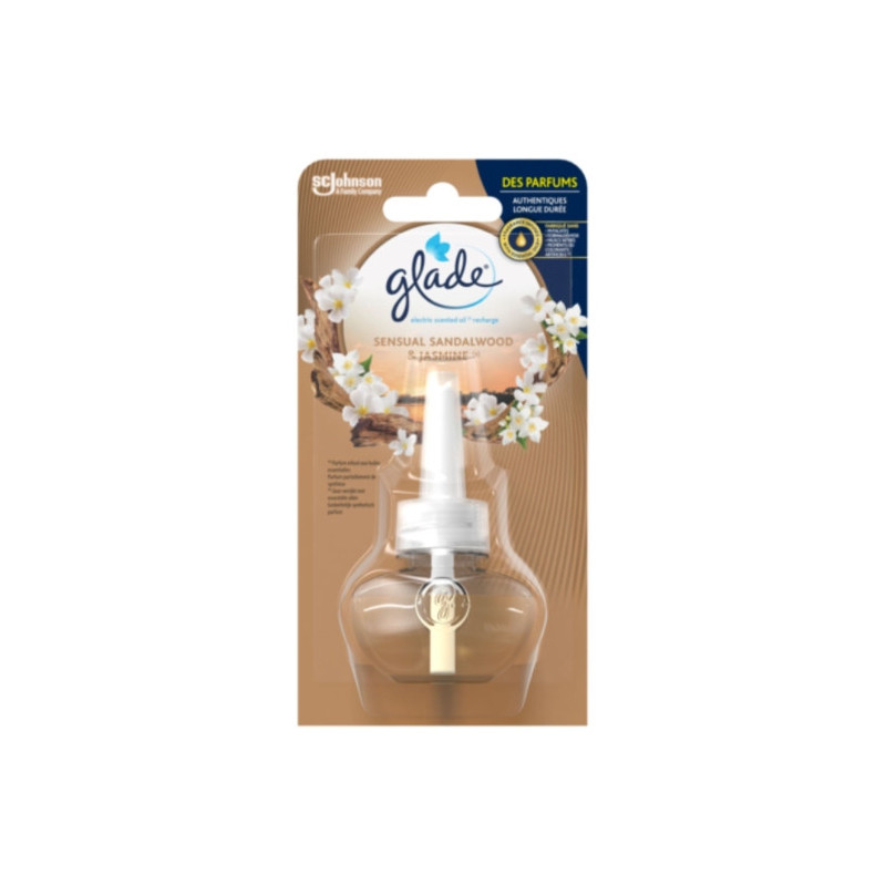 GLADE - Recharge Diffuseur Senteur Bois De Santal Jasmin Sensual Sandalwood Jasmine - recharge de 20 ml Sonico.fr