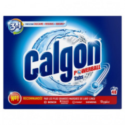 CALGON - Powerball tabs Pastilles 3en1 anticalcaire résidus et odeurs - paquet de 48 pastilles Sonico.fr