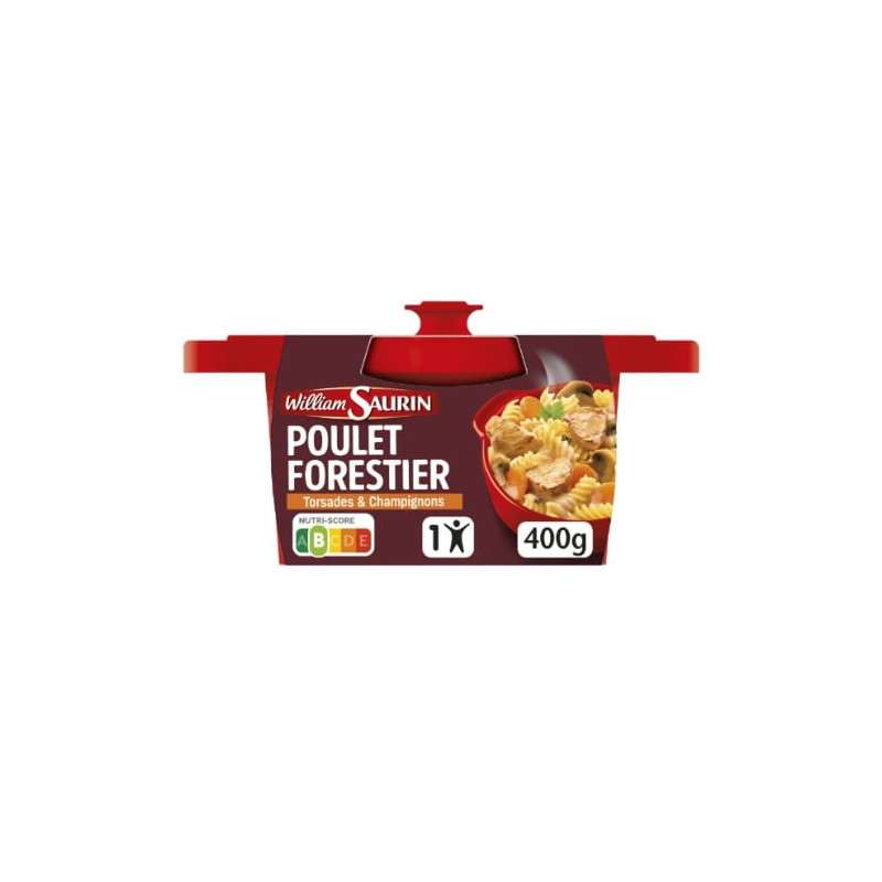 WILLIAM SAURIN - Poulet forestier Sauce Forestière Plat cuisiné - Cocotte de 400 g Sonico.fr