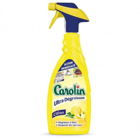 CAROLIN - Nettoyant ménager ultra dégraissant Citron - pistolet de 650 ml Sonico.fr